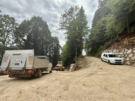 Rutnikov križ - Eberlova bajta - sanacija gozdne ceste (7)